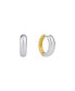 Фото #1 товара Two Tone Hinged Hoop Earring