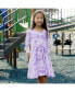 ფოტო #2 პროდუქტის Girls Fair Trade Organic Cotton Print 3/4 Sleeve Twirl Dress