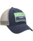 ფოტო #4 პროდუქტის Men's Navy, Natural Seattle Seahawks Four Stroke Clean Up Snapback Hat