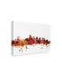 Фото #2 товара Michael Tompsett Boston Massachusetts Skyline Red Canvas Art - 15" x 20"