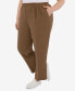 ფოტო #4 პროდუქტის Plus Size Signature Fit Textured Trouser Short Length Pants