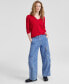 Фото #1 товара 100% Cashmere Women's V-Neck Long-Sleeve Sweater, Regular & Petites, Created for Macy's