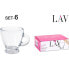 LAV Set 6 Cups With Handle 95ml Espresso Roma