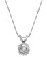 Фото #5 товара Macy's diamond Solitaire 18" Pendant Necklace (1 ct. t.w.) in 14k White Gold