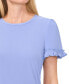 Фото #3 товара Women's Short-Sleeve Ruffle-Cuff Knit Top