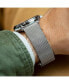 ფოტო #5 პროდუქტის Men's Swiss Automatic Maestro Moonphase Stainless Steel Mesh Bracelet Watch 40mm