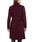 Women's Petite Belted Notched-Collar Wrap Coat