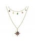 ფოტო #3 პროდუქტის Star Necklace Layered with Rainbow Cubic Zirconia Stones