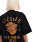 Dickies – T-Shirt in Schwarz mit Panther-Print auf dem Rücken