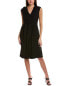 Фото #1 товара Brooks Brothers Wrap Dress Women's Black 4