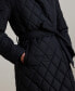 ფოტო #4 პროდუქტის Women's Asymmetric Belted Quilted Coat