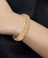 Wide Fancy Link Chain Bracelet in 14k Gold