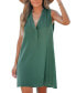 Фото #1 товара Women's Forest Green Crinkle Mini Beach Dress