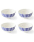 Фото #1 товара Blue Italian Steccato Rimless Bowls, Set of 4