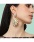 ფოტო #2 პროდუქტის Women's Gold Floral Drop Earrings
