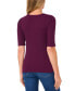 ფოტო #3 პროდუქტის Women's Puff-Sleeve Fitted Top