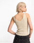 ONLY knitted cami vest top in oatmeal