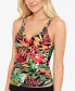 Фото #1 товара Ralph Lauren Womens Tummy Control Twist Swimsuit Tankini Top, Sunset,12