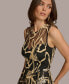 ფოტო #11 პროდუქტის Donna Karan Women's Embroidered Jewel-Neck Dress