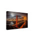 Фото #2 товара John Gavrili Golden Gate Evening Canvas Art - 36.5" x 48"