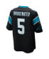 Фото #2 товара Men's Teddy Bridgewater Black Carolina Panthers Game Player Jersey