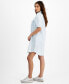 Фото #3 товара Women's Cotton Elbow-Sleeve Shirtdress