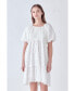 Фото #4 товара Women's Knit and Embroidery Combo Dress