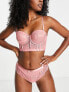 Фото #4 товара Hunkemoller highwaist high leg thong in dusty rose