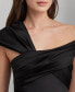 Фото #4 товара Women's Asymmetric Satin A-Line Dress