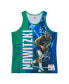 Men's Dirk Nowitzki Blue Dallas Mavericks Hardwood Classics Player Burst Tank Top