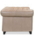 Фото #3 товара CLOSEOUT! Ciarah Chesterfield Leather Loveseat, Created for Macy's