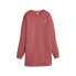 Фото #1 товара Puma Essentials Minimal Gold Long Sleeve Crewneck Dress Womens Red Casual 680023