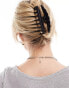 ASOS DESIGN hair claw with scallop edge design in black