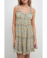 ფოტო #1 პროდუქტის Women's Floral Ruffle Detail Mini Dress