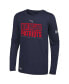 Men's Navy New England Patriots Combine Authentic Offsides Long Sleeve T-shirt