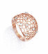 Glittering steel ring with Chic zircons 75040A01212