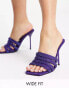 Фото #2 товара Topshop Wide Fit Summer embellished heeled mules in purple
