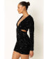 Фото #2 товара Womens Kelly Long Sleeve Sequin Mini Dress