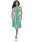 Фото #1 товара Plus Size Sleeveless Fit & Flare Midi Dress