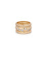 Фото #1 товара Bezel Crystal Thick 18k Gold Plated Ring