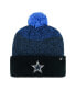 Men's Navy Dallas Cowboys Dark Freeze Cuffed Knit Hat with Pom