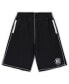 Фото #1 товара Men's Black, White Brooklyn Nets Big and Tall Contrast Stitch Knit Shorts
