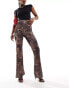 Фото #2 товара ASOS DESIGN leopard print flares in satin