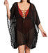 Фото #1 товара Bleu Rod Beattie Chiffon Caftan Cover Up, from Gypset Size 1X Black