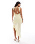 ASOS DESIGN slash neck ruffle midi dress in buttermilk Buttermilch, S - EU 36-38 - фото #7