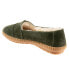 Trotters Ruby Plush T2271-310 Womens Green Suede Slip On Loafer Flats Shoes