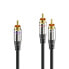 Фото #1 товара Аудио кабель Sonero Premium S-AC900-010 - RCA - Male - 2 x RCA - Male - 1 м - Черный