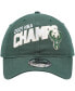 Фото #3 товара Men's Hunter Green Milwaukee Bucks 2021 Nba Finals Champions Block On The Court 9Twenty Adjustable Hat