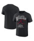 Фото #1 товара Men's Darius Rucker Collection by Black Atlanta Braves Beach Splatter T-shirt