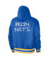 Фото #4 товара Men's Royal, White Brooklyn Nets 2022/23 City Edition Courtside Bomber Full-Zip Hoodie Jacket